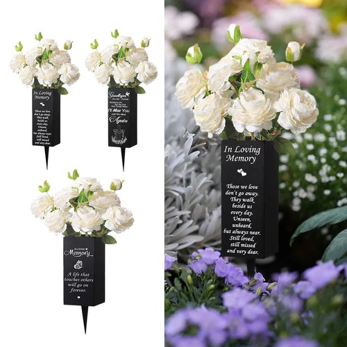 Grave Vase-Graveyard Flower Holder Cones for Gravesite Memorial Floral Marker - Picture 4 of 20