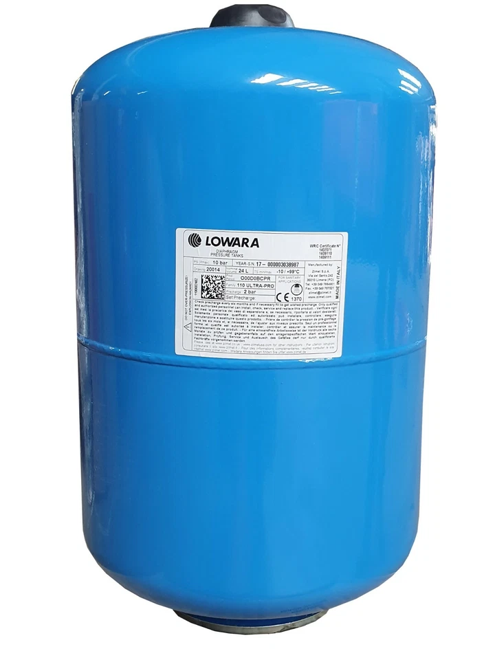 Lowara 24litre Vertical 10bar Pressure Vessel