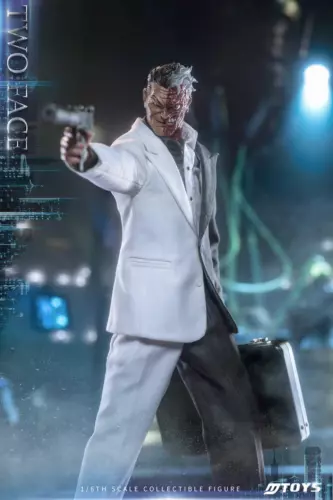 New MTOYS MS013 1/6 Batman Two Face Action Figure Model Double Heads in stock - Imagen 13 de 13