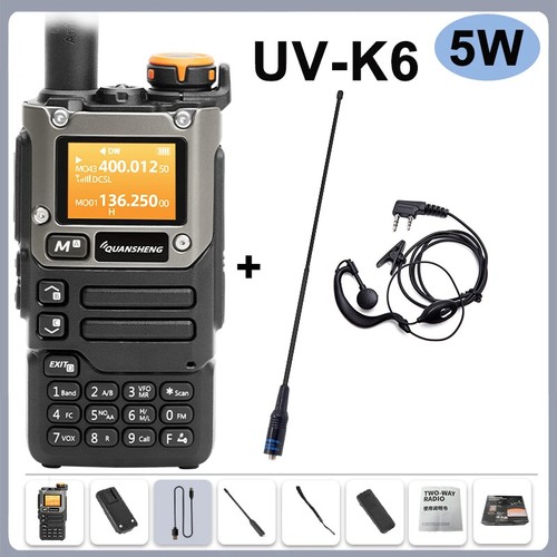 New For Quansheng UV-K6 Walkie Talkie 5W Air Band Radio Wireless Frequency Radio - Zdjęcie 35 z 45