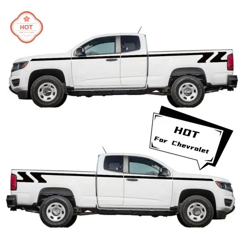 For Chevrolet Colorado 2pcs Car Door Side Stripes Graphics Vinyl Film Sticker - Foto 6 di 13