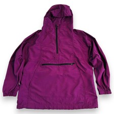 L.L. Bean Mens S Anorak Jacket Nylon Raspberry 274294 Gorpcore