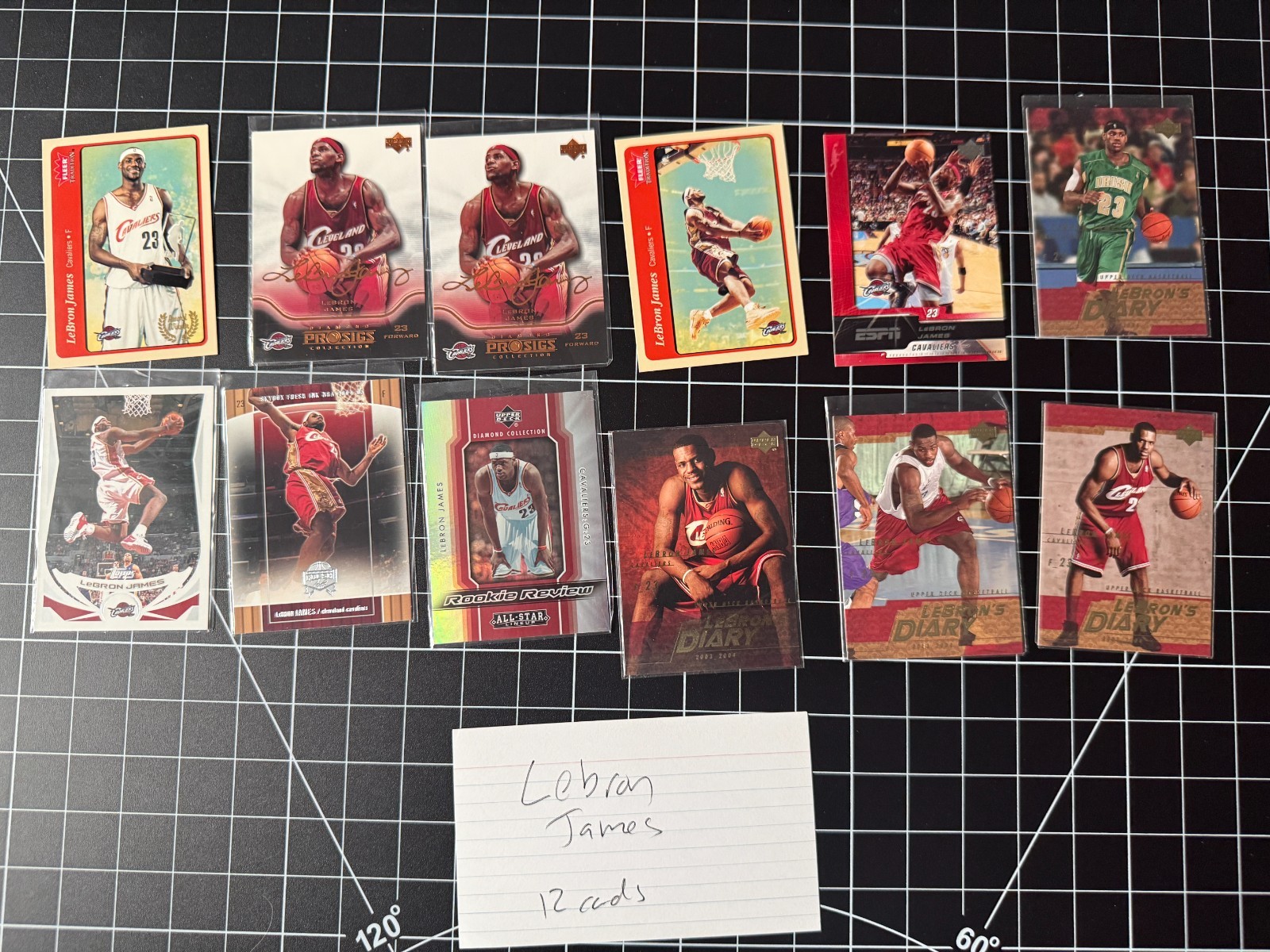 LeBron James 12 Card Lot 2004 Topps 23 Rookie Year Diary Inserts Cavaliers