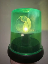 7” Warning Generic Beacon Light USED GREEN WORKING Tested