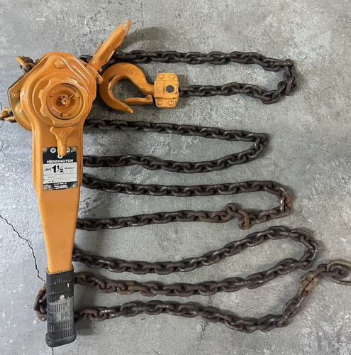 Harrington Manual Chain Hoist 1/2ton Model LB015 With Chain Used Working
