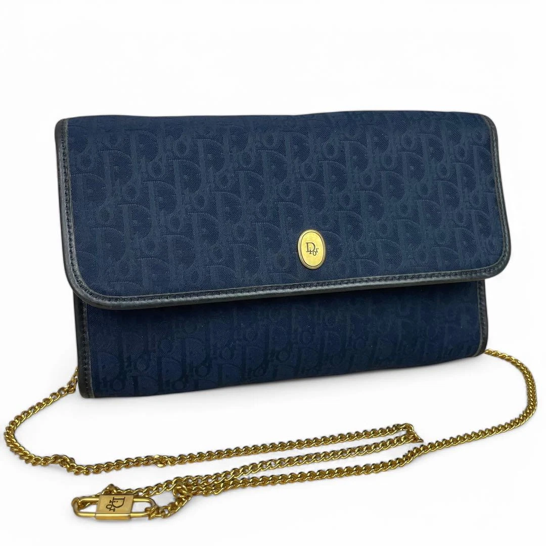 Sac bandoulière Christian Dior motif trotteur chaîne