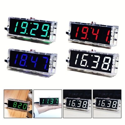 DIY 4-Digital LED Nixie Tube Clock Kit Display Time Electronic Clock DIY Parts