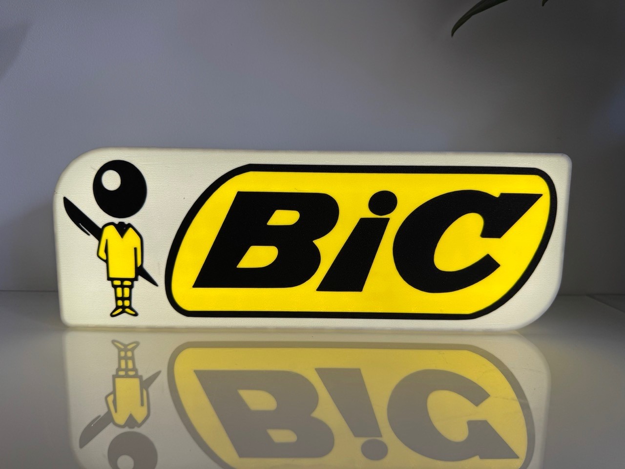 Logo Bic Lumineux - Stylo ergonomique blanc pour conférences et prise de note bureau