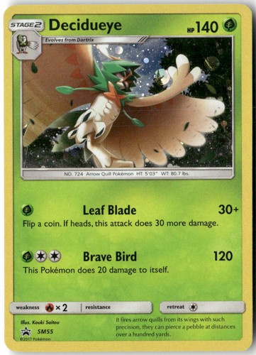 Decidueye - SM55 Holo Promo Sun & Moon Promo Pokemon Moderately Played