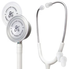 Dual Head Clinical Stethoscope Lightweight High Precision Sound White