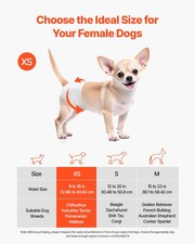 Disposable Dog Diapers, Super Absorbent Female Dog Diapers, 360  Leak-Proof