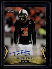 2018 Leaf Draft #BA-TF2 Tre Flowers Autographs Gold