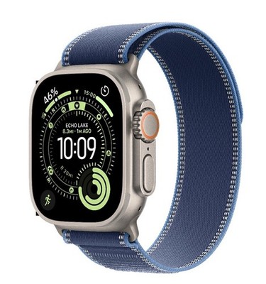 Apple Watch Ultra 3 49mm Natural Titanium Trail Loop Bright Blue M/L - NEU & OVP