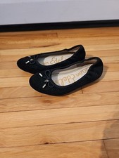 Sam Edelman Girls Felicia Kids Ballet Flat Black Blue Sparkle Size 2
