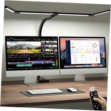 42" LED Desk Lamp for Home Office, Eye-Caring Desk Light with Black Plus