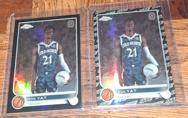 2022-23 Topps Chrome OTE Kok Yat Serial #d /10 BOTH VARIATION BLACK REFRACTORS
