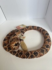 NWT Folkmanis Rattlesnake Finger Hand Puppet Coiled Realistic Plush Rattle Sound