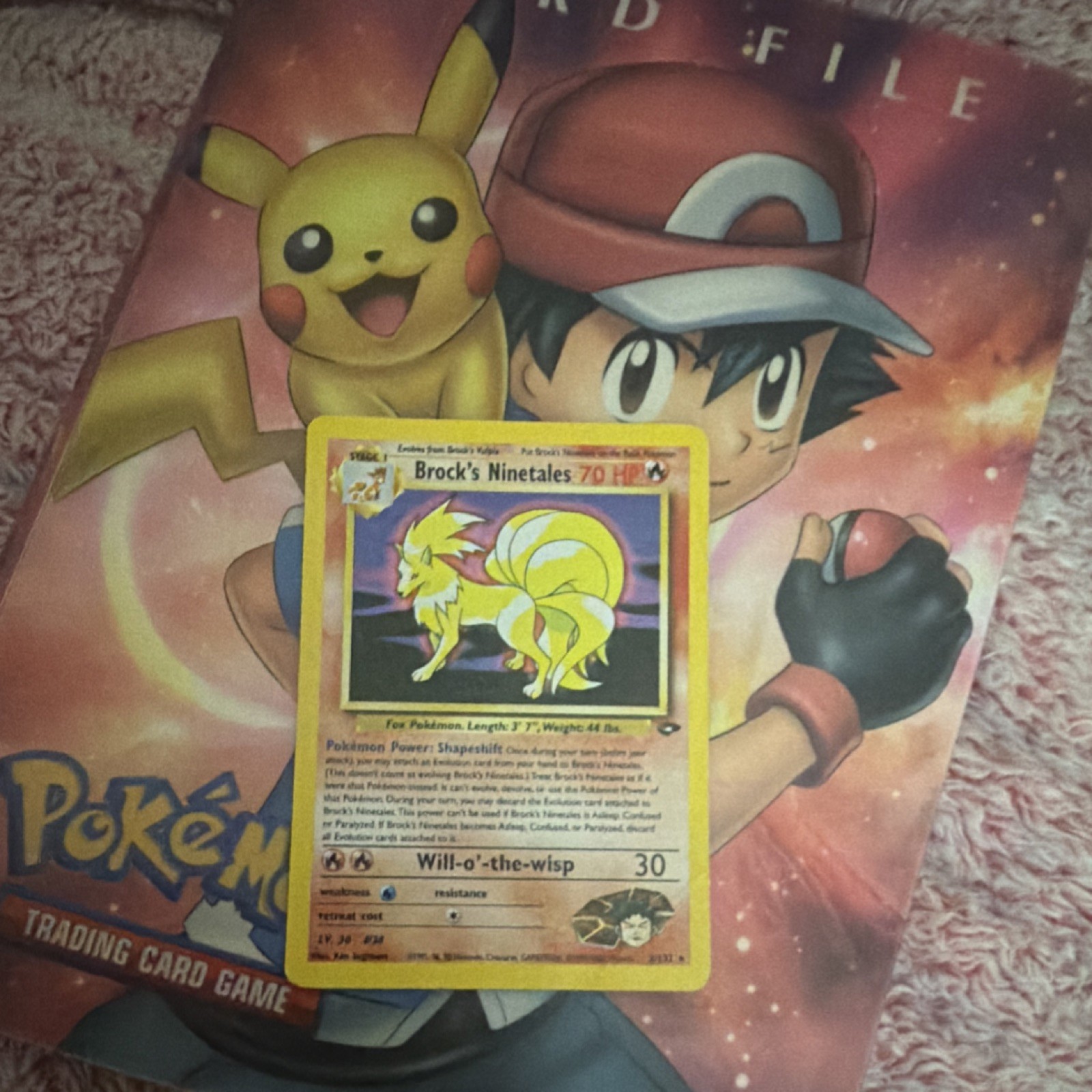 Pokémon Brock's Ninetales Gym Challenge Rare Card 3/132 Wizards 2000
