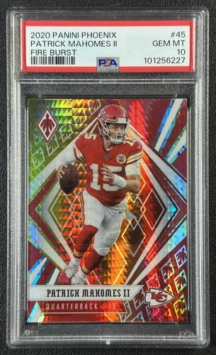 PATRICK MAHOMES II PSA 10 2020 PANINI PHOENIX #45 FIRE BURST CHIEFS 227