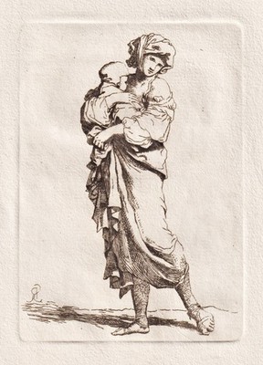 mother child Mutter Kind etching Radierung Salvator Rosa / Carlo Antonell 322048
