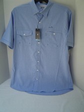 NEW MENS IZOD BIG TALL CORNFLOWER BLUE SHORT SLEEVE SHIRT SIZE XLT