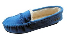 Dunlop Ladies Womens Warm Lined Moccasin Slippers MIDNIGHT size 7 - POST FREE