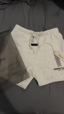 Essentials Fear of God Men's Gray Knit Athletic Shorts Size M Drawstring Pockets
