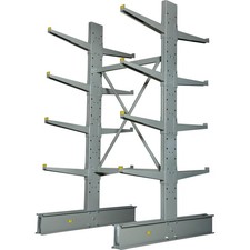 Global Industrial Double Sided Medium Duty Cantilever Rack Starter 2" Lip