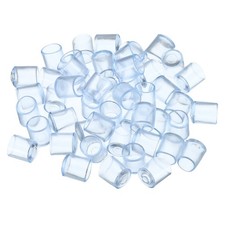 PVC End Caps, 50 Pcs 10mm IDx11.5mm OD Bolt Cover Feet Caps Protector, Clear