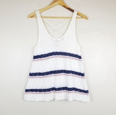American Eagle Outfitters Loose Knit Striped Tank Top Size Medium
