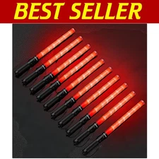 Lightweight 21-Inch Traffic Safety Baton - 10 Pack with Water-Resistant Design