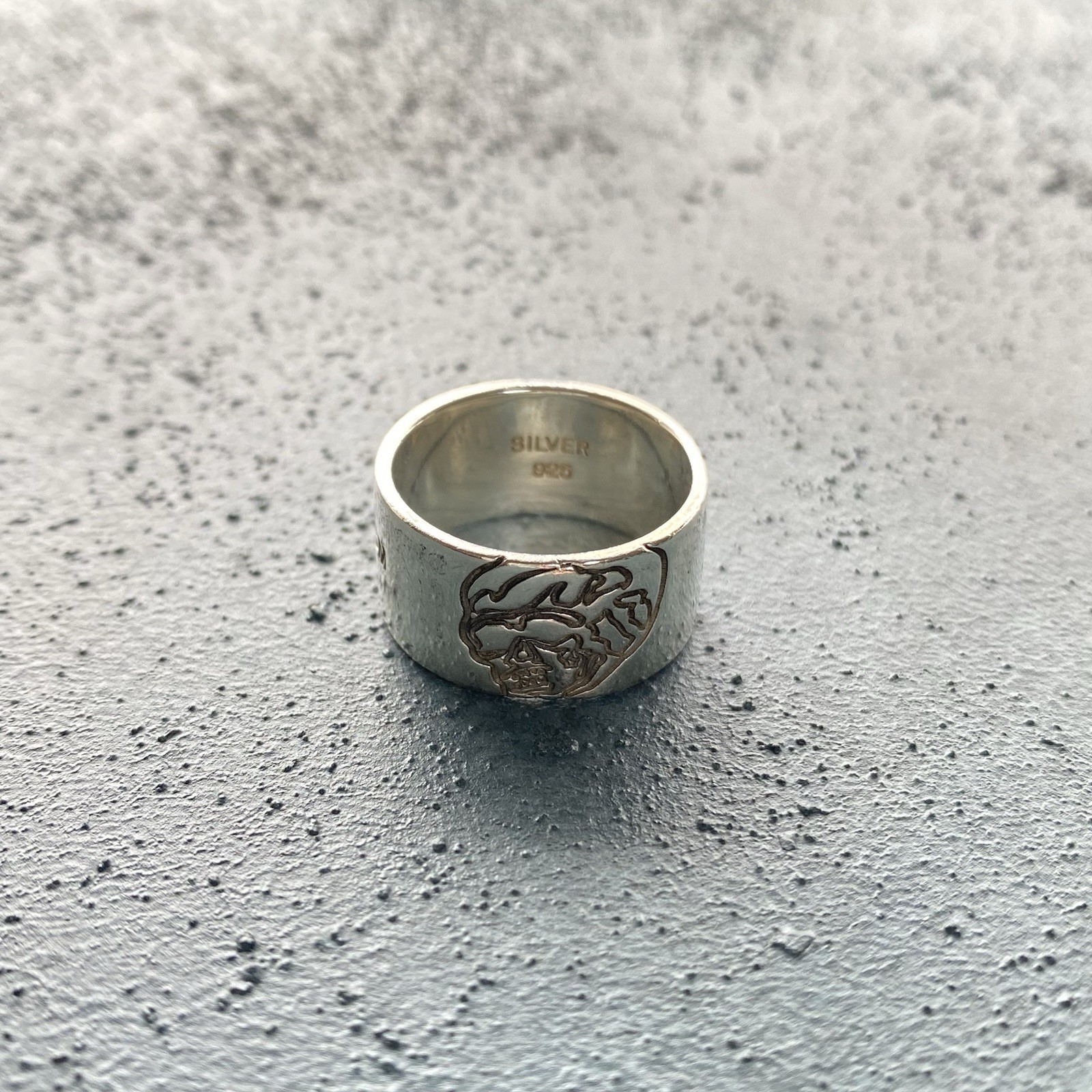 UNDERCOVERISM FOR REBELS Silver 925 Ring Skull Lo… - image 1