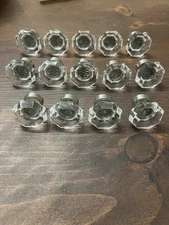 Top Knobs TK128 Clear 1-3/8 Inch Geometric Cabinet Knobs