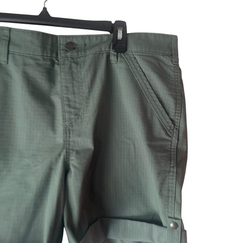 Carhartt Women's Size 14 Green Outdoor Workwear Roll Up Shorts - Picture 2 of 7