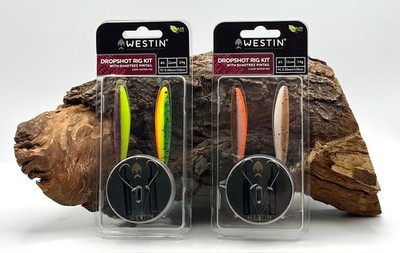 Westin Drop Shot Rig Kit + 11cm Shadteez 14g Clear & Dark Water Mix Dropshot Set