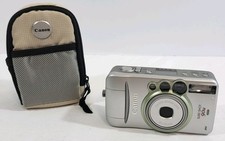 Canon Sure Shot 90u Date Gray Compact 35mm Classic Film Camera W/Case & Battery