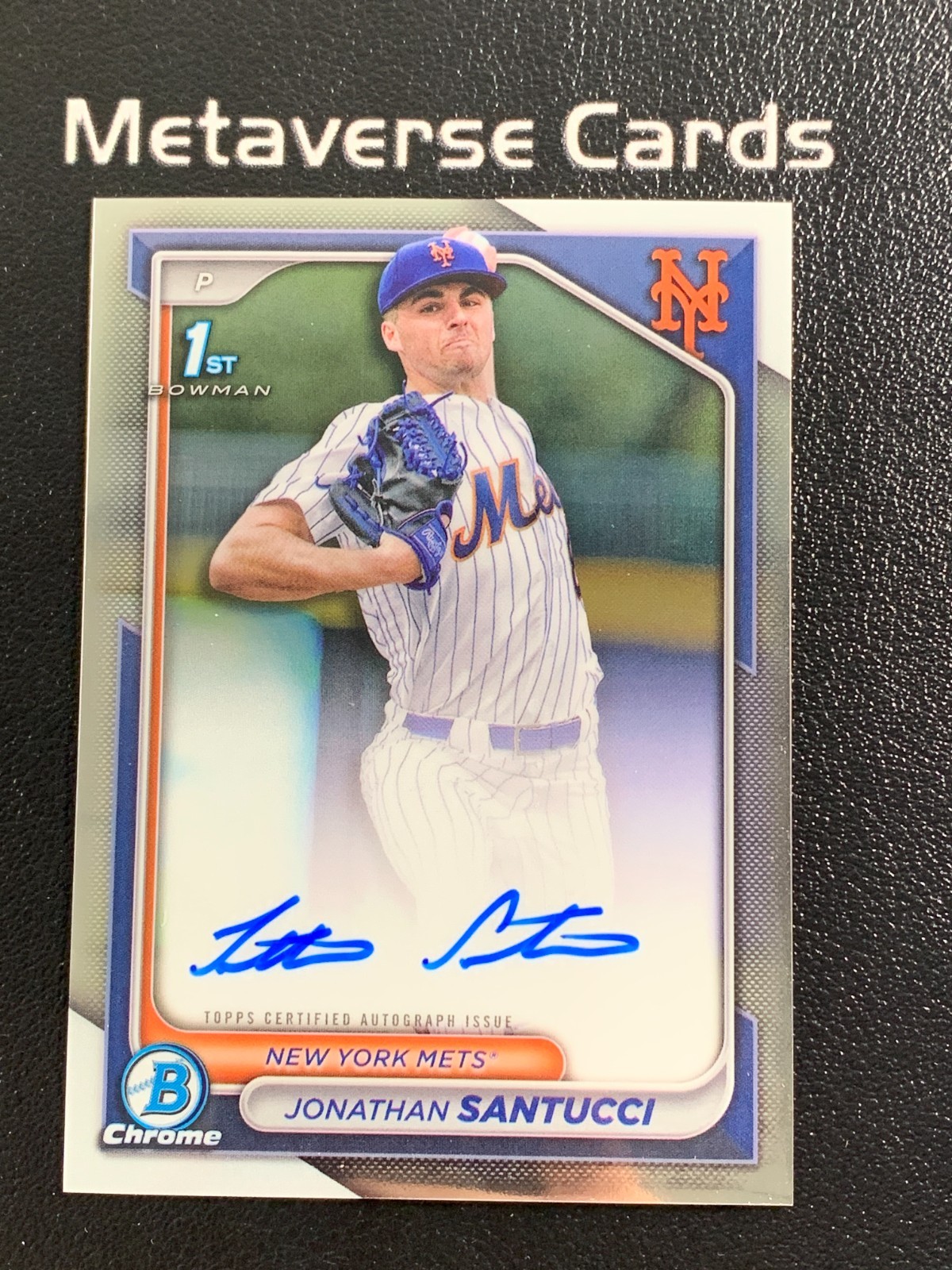 2024 Bowman Draft Chrome #CPA-JS Jonathan Santucci 1st Prospect Auto Mets