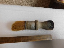 Old Bristles Set in Rubber Guaranteed Shaving Brush - Damaged Handle