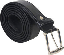 BIG  TALL - Men's Leather Belt, size 58 - 60 inch waist Black