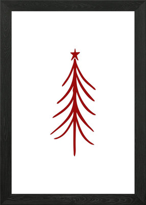 Weihnachtsbaum 4 gerahmte Wandbilder Poster Leinwanddruck Bild