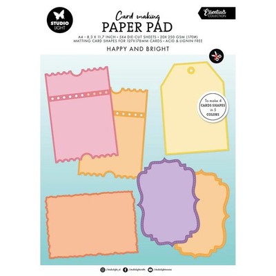 Papier-Set zur Kartengestaltung 127 x 148 mm - Studio Light - Happy and Bright