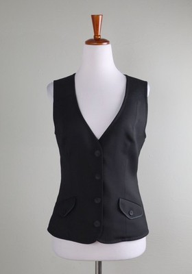 DIANE VON FURSTENBERG DVF Vintage Tux Reene 100% Wool Vest Jacket Top Size 8