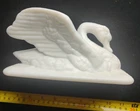 Vintage Westmoreland Milk Glass Raised Wing Swan - lid only - unmarked