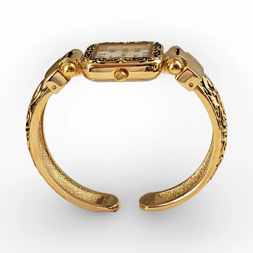 Кварцевые часы Collizio перламутровый золотистый браслет на петлях - Изображение 4 из 4