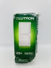 Lutron Maestro LED+ Dual Dimmer & Timer Switch MACL-L3T251-WH White