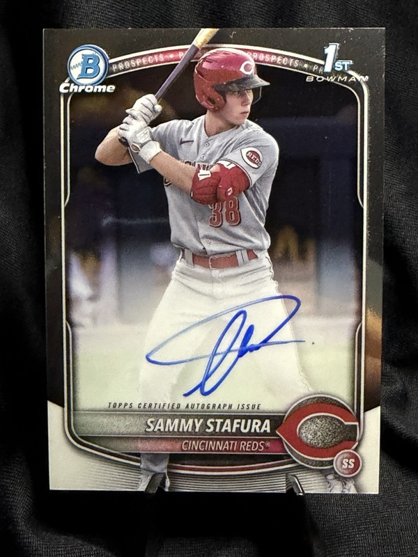 2025 Bowman Sammy Stafura Chrome Auto 1st Pirates 🔥