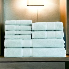 8 Piece Bathroom Towel Set - 100 Turkish Cotton, Premium Quality - 2 Bath To...
