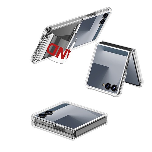 For Samsung Z Flip 5/6/7 Clear Kickstand Hand Strap Band Case Screen Film Cover - Picture 9 of 22