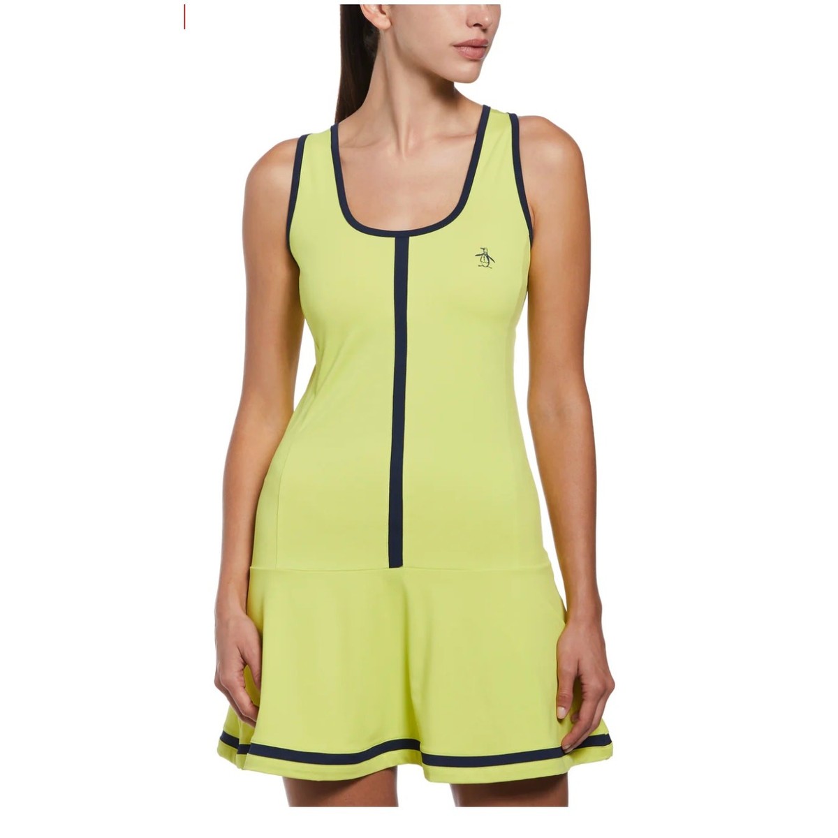 green emerald velvet dress Lime Mini Tennis Dress main image 1