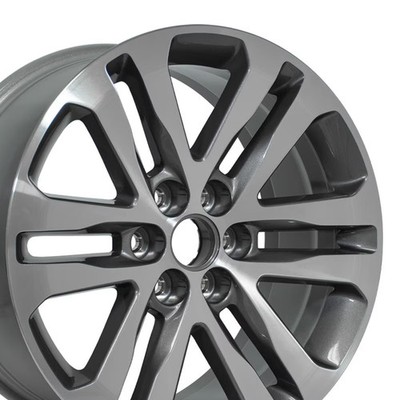 Set(4) OEM CV18 18x8.5 Gloss Gunmetal Machined Wheels 6x120 33ET